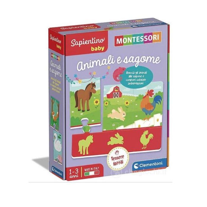 Clementoni Montessori Baby animali e sagome