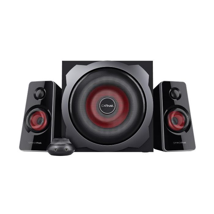 Trust GXT 38 TYTAN SET SPEAKERS 2.1 CON TELECOMANDO E CON PRESA PER CUFFIE - 60W RMS (120W PICCO)CON SUB WOOFER LEGNO