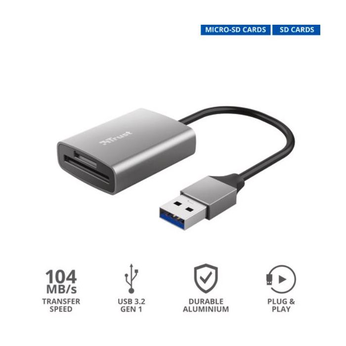 Trust DALYX CARDREADER VELOCE USB-A 3.2 - ALLUMINIO