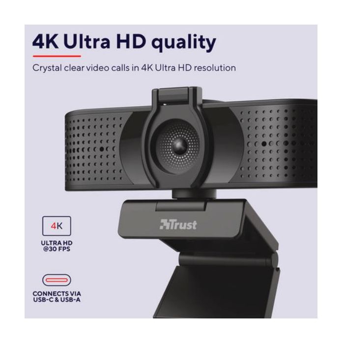 Trust TEZA WEBCAM ULTRA HD 4K - NERO