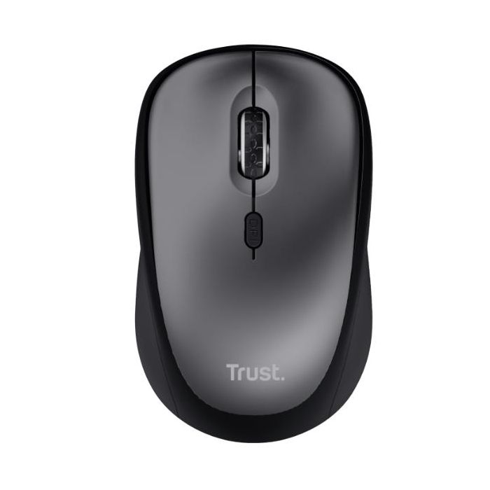 Trust YVI+ MOUSE WIRELESS SILENZIOSO - 83% PLASTICA RICICLATA - DURATA BATTERIA 12 MESI - NERO