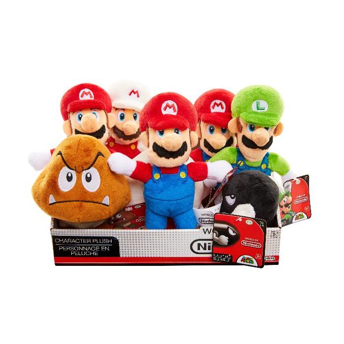 Jakks Super Mario - Peluche 20cm - Espositore 8pz