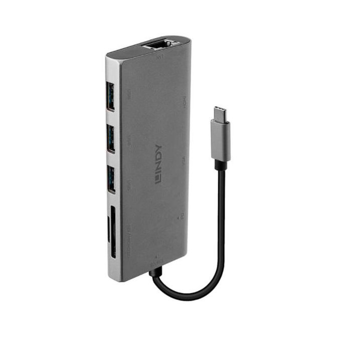 Lindy LINDY MINI DOCKING STATION PER LAPTOP USB-C - HDMI, VGA, PD 3.0 100W, USB 3.1, GIGABIT, SD, AUDIO