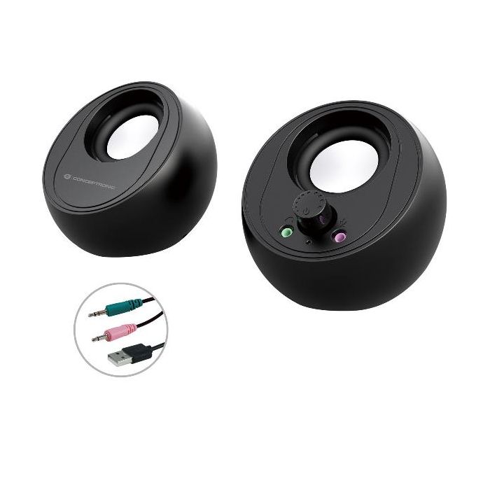 Conceptronic MINI SPEAKER 2.0 2x5W, BLUTEOOTH 5.0, Jack 3.5mm per PC, USB