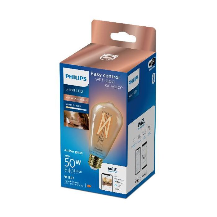 Philips Lampadina a filamento ambra 7 W (Eq. 50 W) ST64 E27