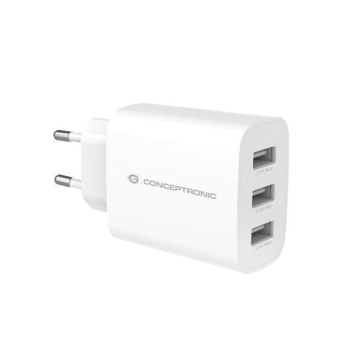 Conceptronic CARICATORE USB 3-PORTE 30W