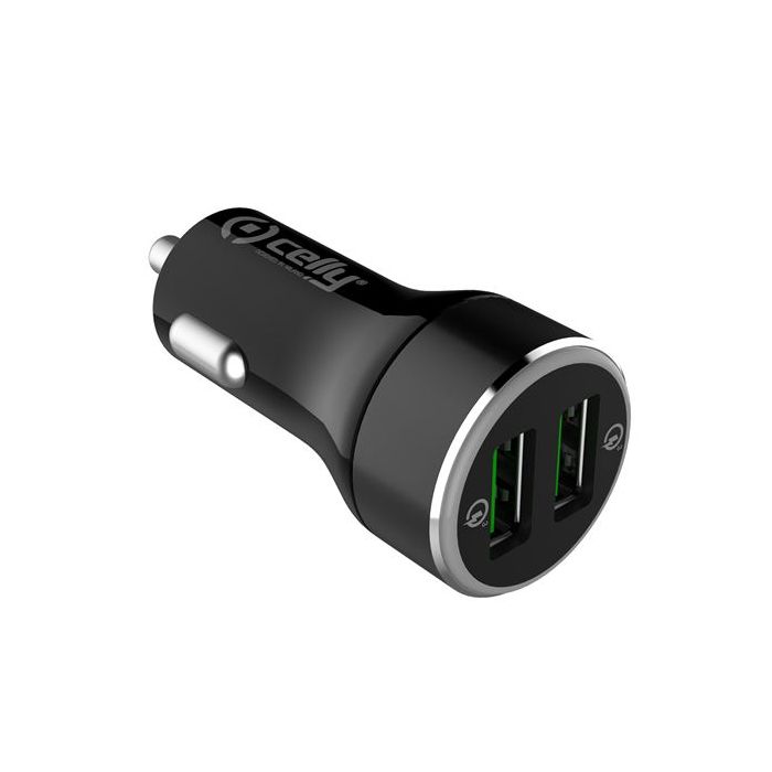 Celly CC2USBQC30 - 2 USB-A Car Charger 18W