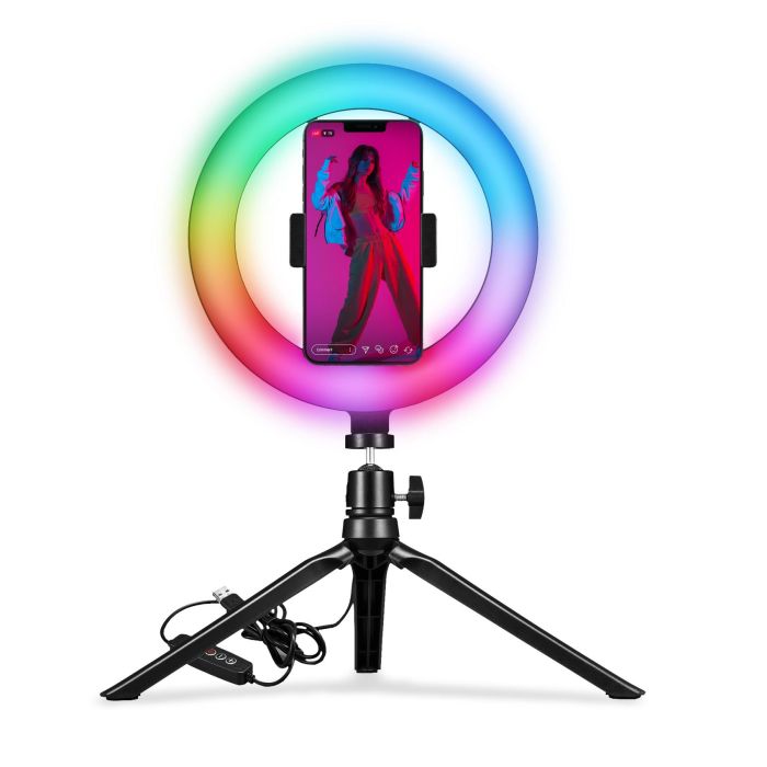 Celly CLICKRINGRGB - Portable Tripod+Flash Light RGB