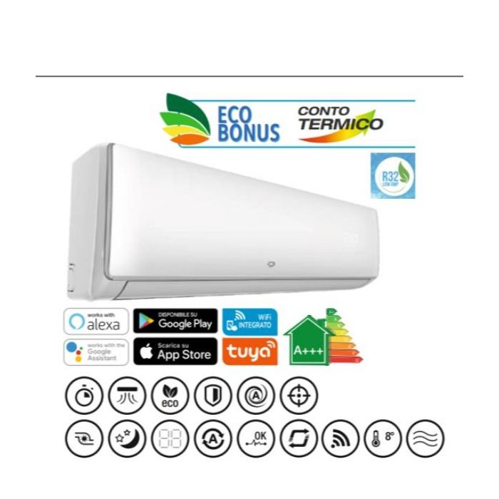 Diloc Split OASIVS 12000 BTU da 3,4 KW Wifi Alexa e Google Assistant, Classe A+++