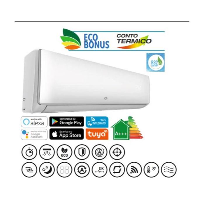 Diloc Split OASIVS 9000 BTU  da 2,6 KW Wifi Alexa e Google Assistant, Classe A+++