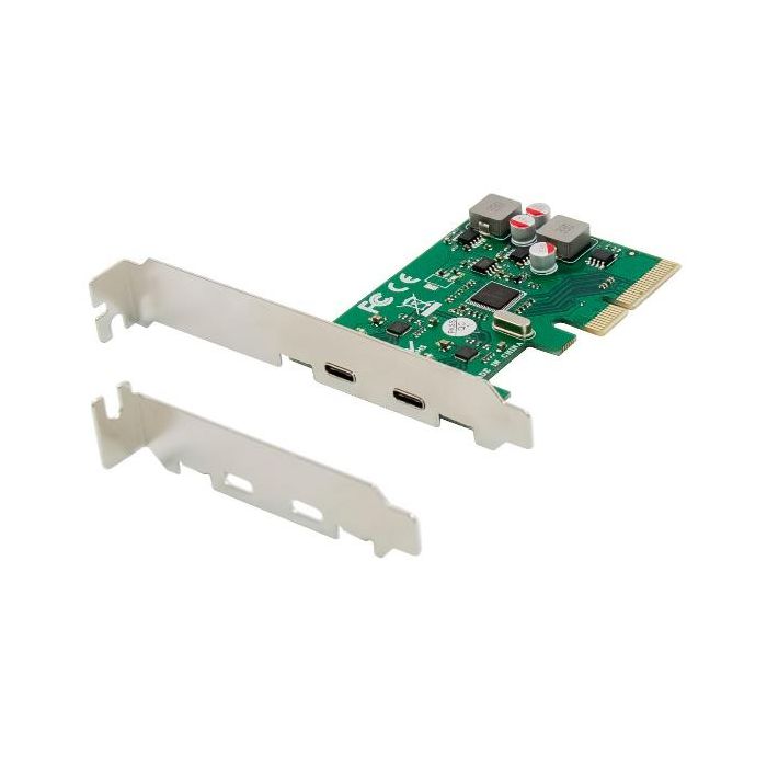 Conceptronic SCHEDA PCI EXPRESS 2 PORTE USB 3.2 Gen 2 Type-C, autoalimentata