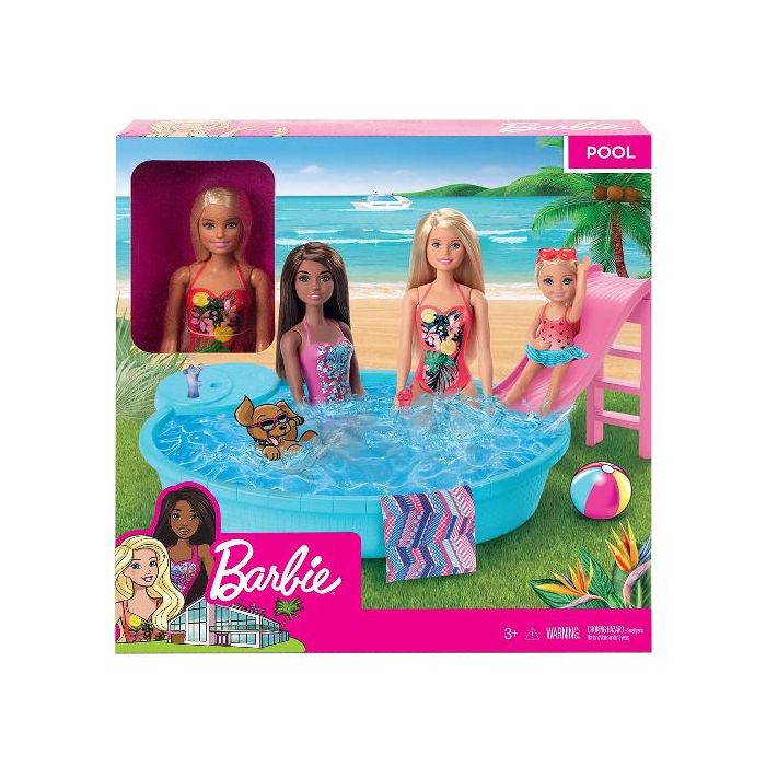 Mattel Barbie Piscina WDoll Blonde