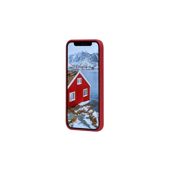 Dbramante 1928 Greenland - Custodia in Plastica Riciclata per iPhone 12/12 Pro - Rosso Lampone