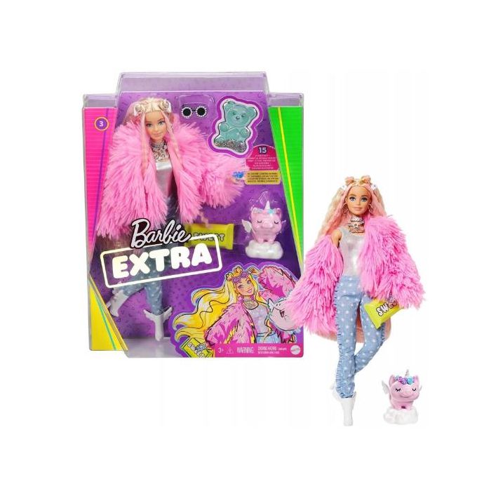 Mattel BARBIE EXTRA PELLICCIA ROSA