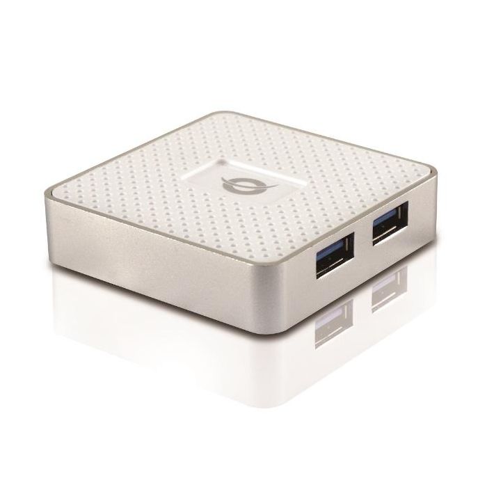 Conceptronic HUB USB 3.0 4-PORTE con alimentatore - Bianco