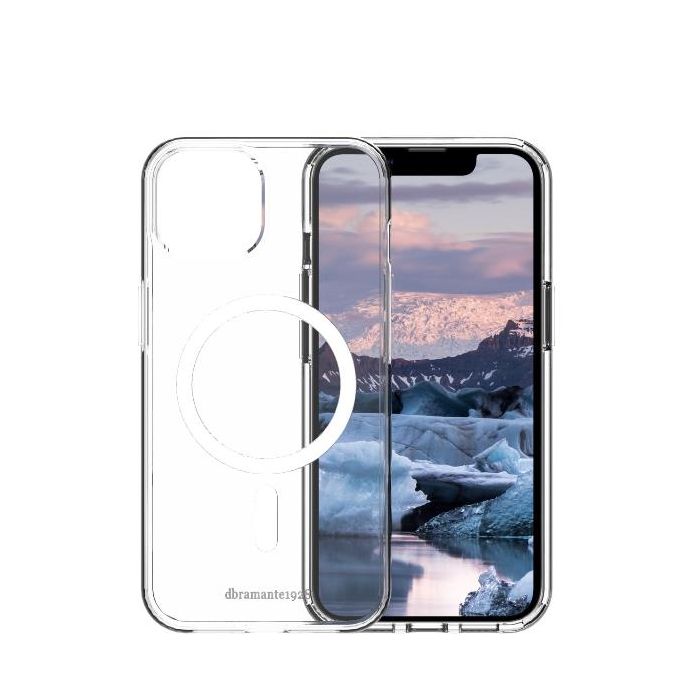 Dbramante 1928 Iceland Pro - Custodia per iPhone 14 in 100% Plastica Riciclata - Trasparente