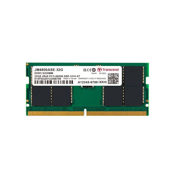 Transcend JM4800ASE-32G - DRAM DDR5 SO-DIMM 4800MHz da 32GB, 2Rx8 2Gx8 CL40 1.1V