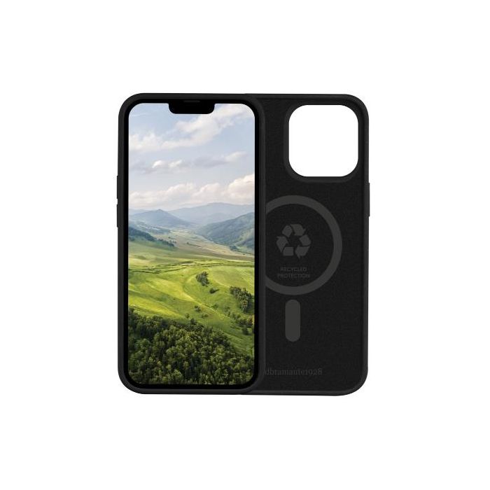 Dbramante 1928 Monaco - Custodia per iPhone 14 Pro Max in Plastica Riciclata - Nero