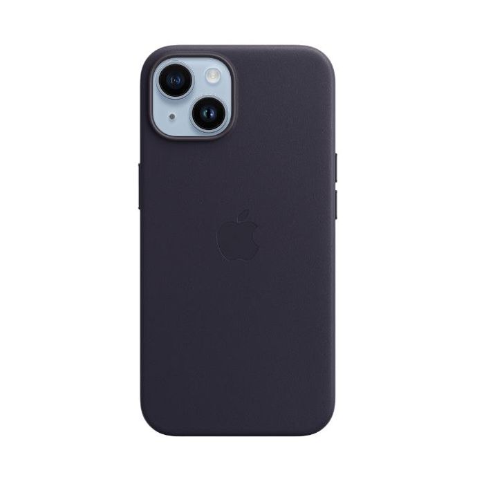 Apple iPhone 14 Leather Case with MagSafe - Midnight