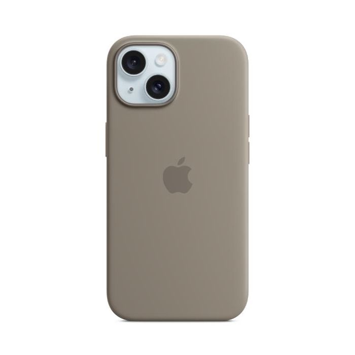Apple Custodia MagSafe in silicone per iPhone 15 - Grigio creta