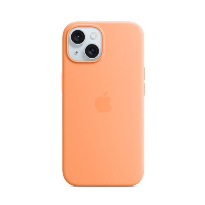 Apple Custodia MagSafe in silicone per iPhone 15 Plus - Aranciata