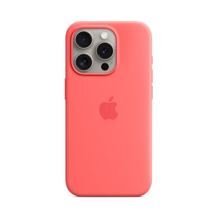 Apple Custodia MagSafe in silicone per iPhone 15 Pro - Guava