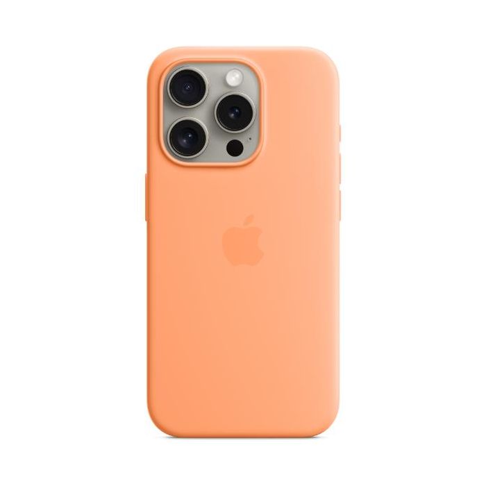 Apple Custodia MagSafe in silicone per iPhone 15 Pro - Aranciata