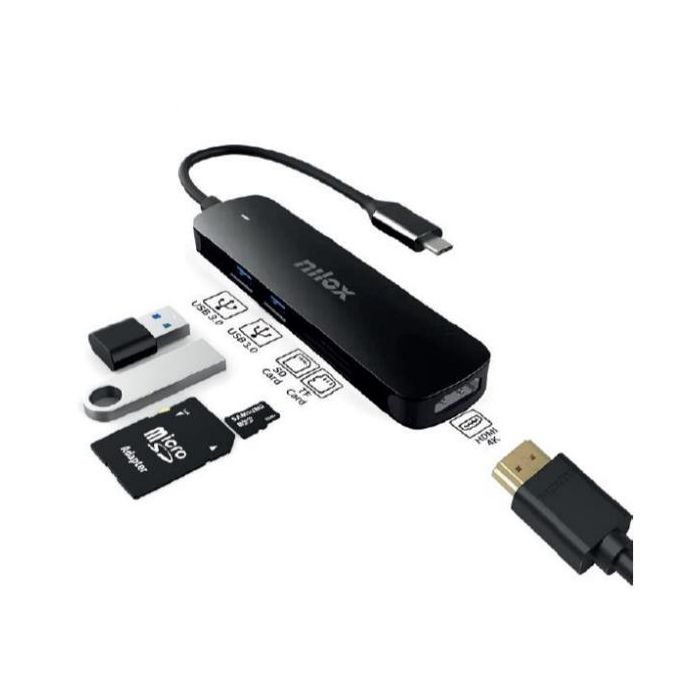 Nilox Adattatore USB-C 5 in 1