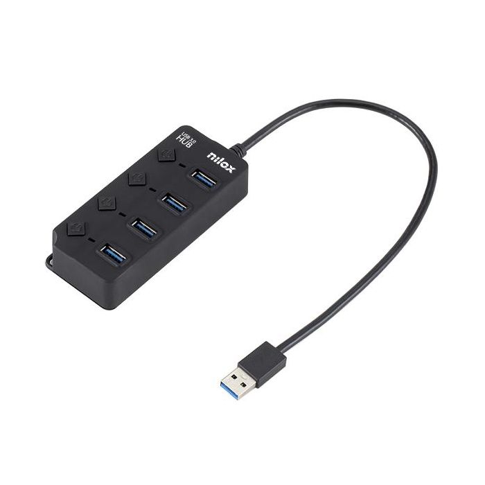 Nilox HUB 4 PORTE USB 3.0 CON SWITCH