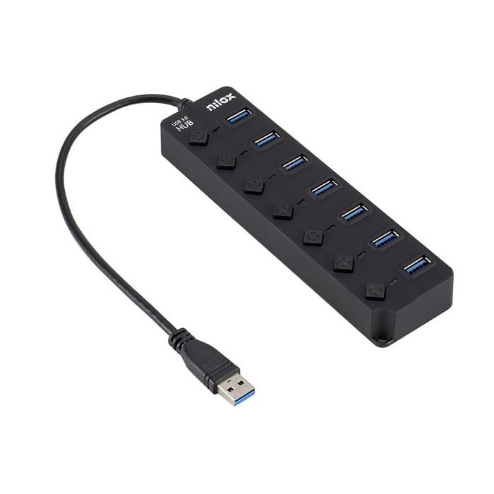 Nilox HUB 7 PORTE USB 3.0 CON SWITCH