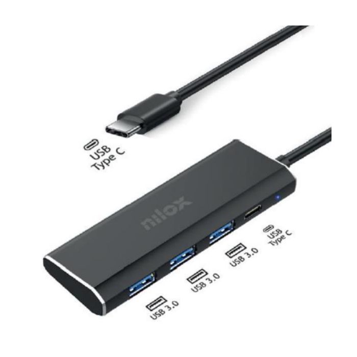 Nilox Hub USB-C 4 porte - 3 USB-A 1 USB-C