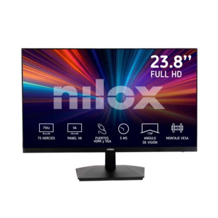 Nilox Monitor da 24", Full HD, VA, HDMI e VGA, 5 ms