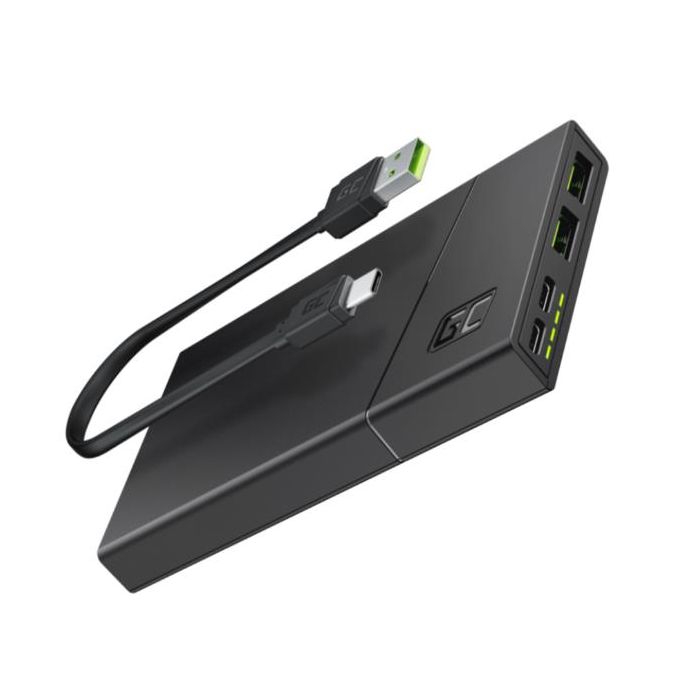 Green Cell Power Bank Green Cell GC PowerPlay10S 10000mAh con ricarica rapida 2x USB Ultra Charge e 2x USB-C Power Delivery 18W