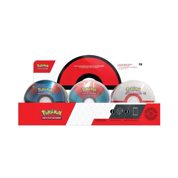 Pokemon Pokémon - Espositore 6 Pokéball Tin