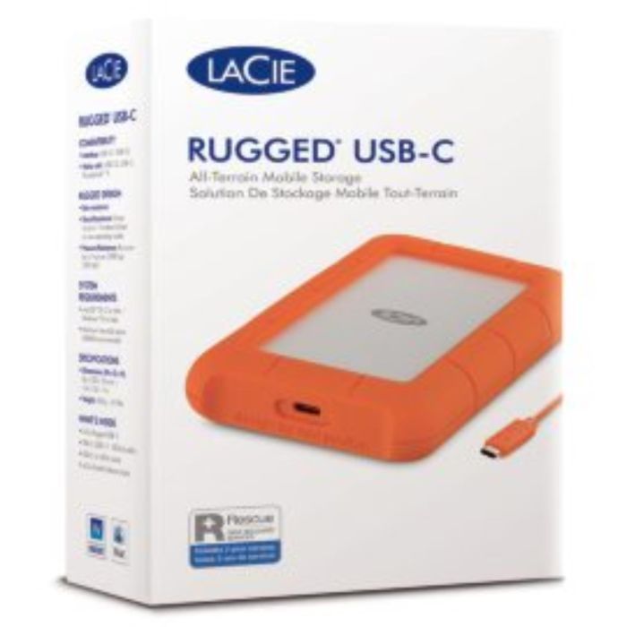 Seagate 2TB LACIE RUGGED HDD USB-C