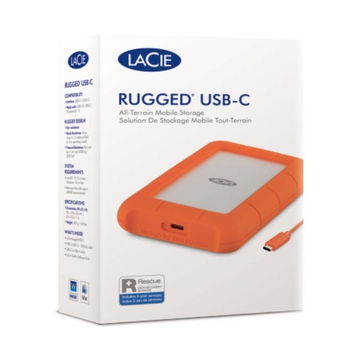 Seagate 4TB LACIE RUGGED HDD USB-C