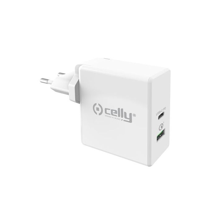 Celly TCUSBC30W - USB-A / USB-C Wall Charger 30W [PRO POWER]