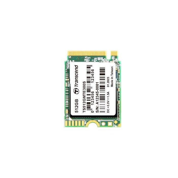 Transcend TS512GMTE300S - SSD M.2 2230 da 512GB, PCIe Gen3x4, NVMe, 3D TLC, senza DRAM