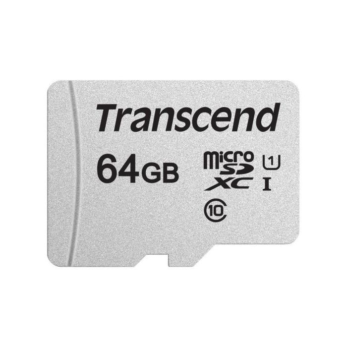 Transcend TS64GUSD300S - microSD da 64GB, UHS-I U1 A1