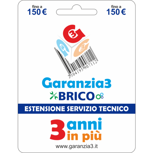 Brico - Estensione del Servizio Tecnico Fino a 150,00 Euro - Garanzia3