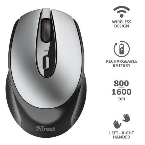 Trust ZAYA RECHARGEABLE WIRELESS MOUSE BK