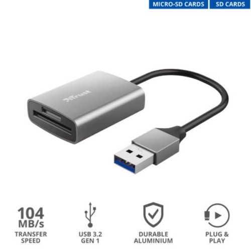 Trust DALYX CARDREADER VELOCE USB-A 3.2 - ALLUMINIO