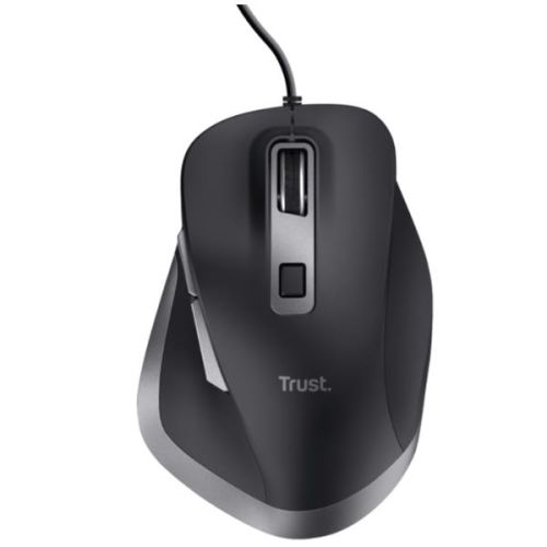 Trust FYDA MOUSE A FILO - FYDA MOUSE CON FILO 5000dpi - 52% PLASTICA RICICLATA - NERO