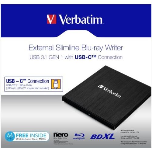 Verbatim MOBILE BLU-RAY REWRITER USB TYPE C