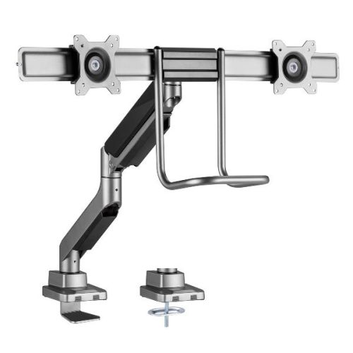 EQUIP EQUIP - STAFFA DOPPIO MONITOR 17"-32" PAN & TILT DA SCRIVANIA