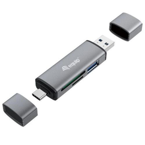 Conceptronic EQUIP - LETTORE DI SCHEDE CON HUB USB 3.0 ALL IN ONE OTG