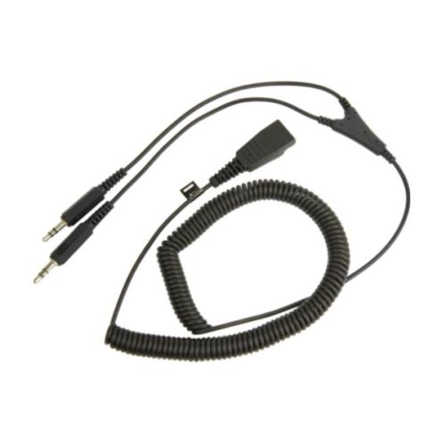 Jabra Cavo PC spiralato connessione PC - QD -> 2x3,5 mm - 2 m per cuffie con filo