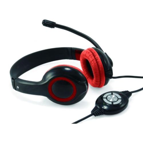 Conceptronic CUFFIA STEREO USB con Microfono e controllo remoto