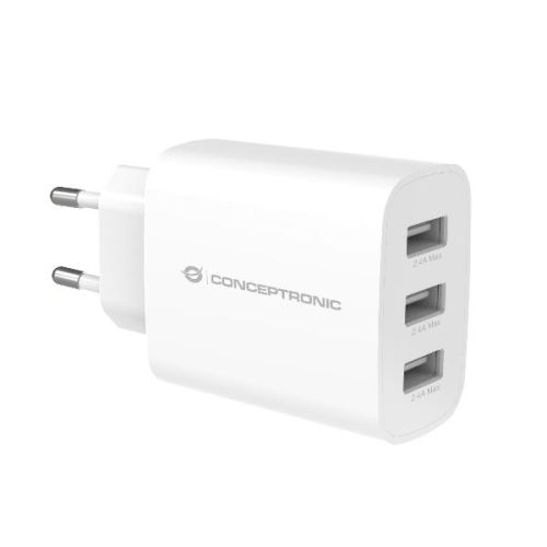 Conceptronic CARICATORE USB 3-PORTE 30W