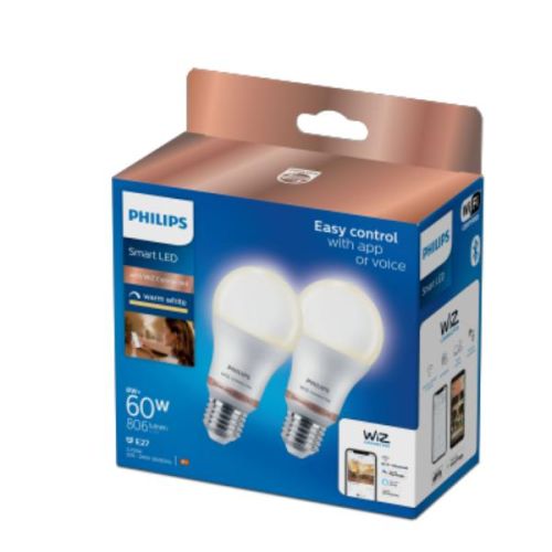 Philips Philips Lampadina 8 W (Eq. 60 W) A60 E27 x2